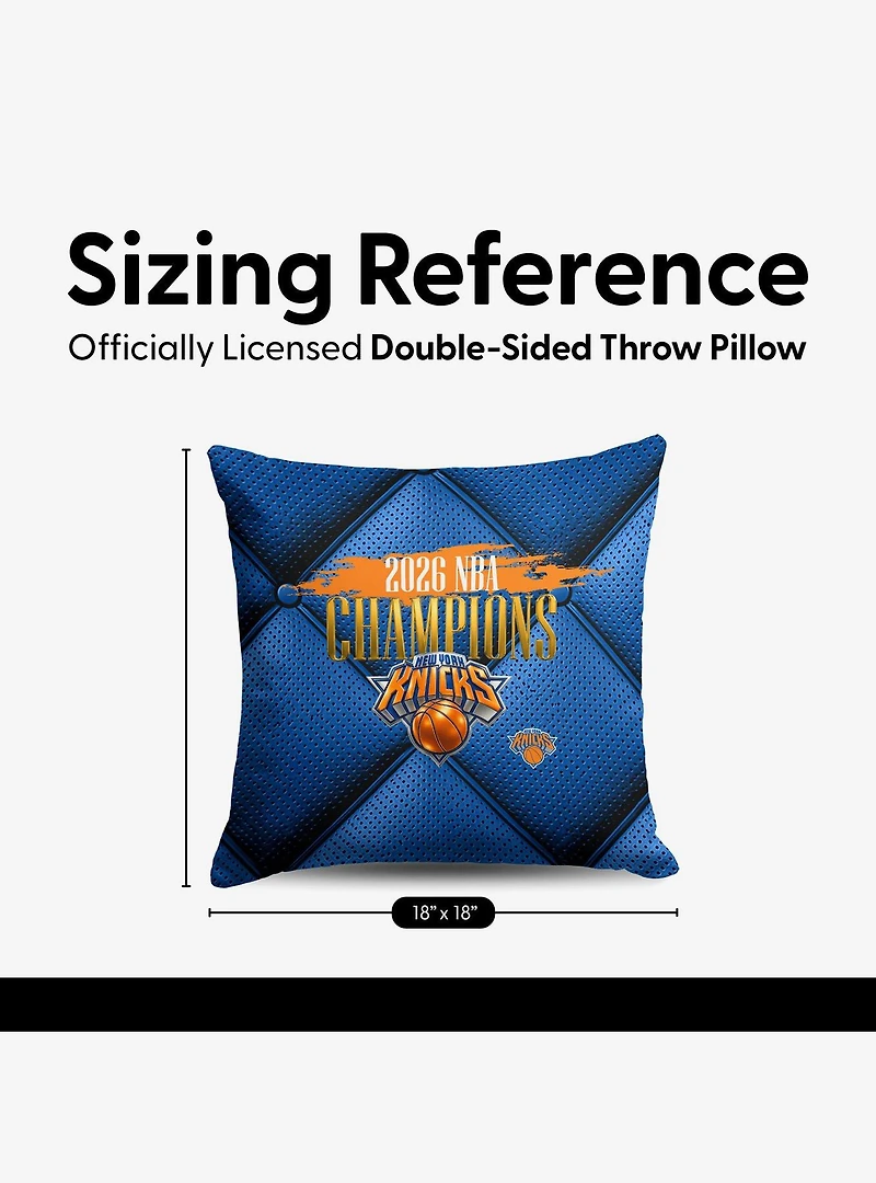 New York Knicks 2026 NBA Champions Imperial Throw Pillow