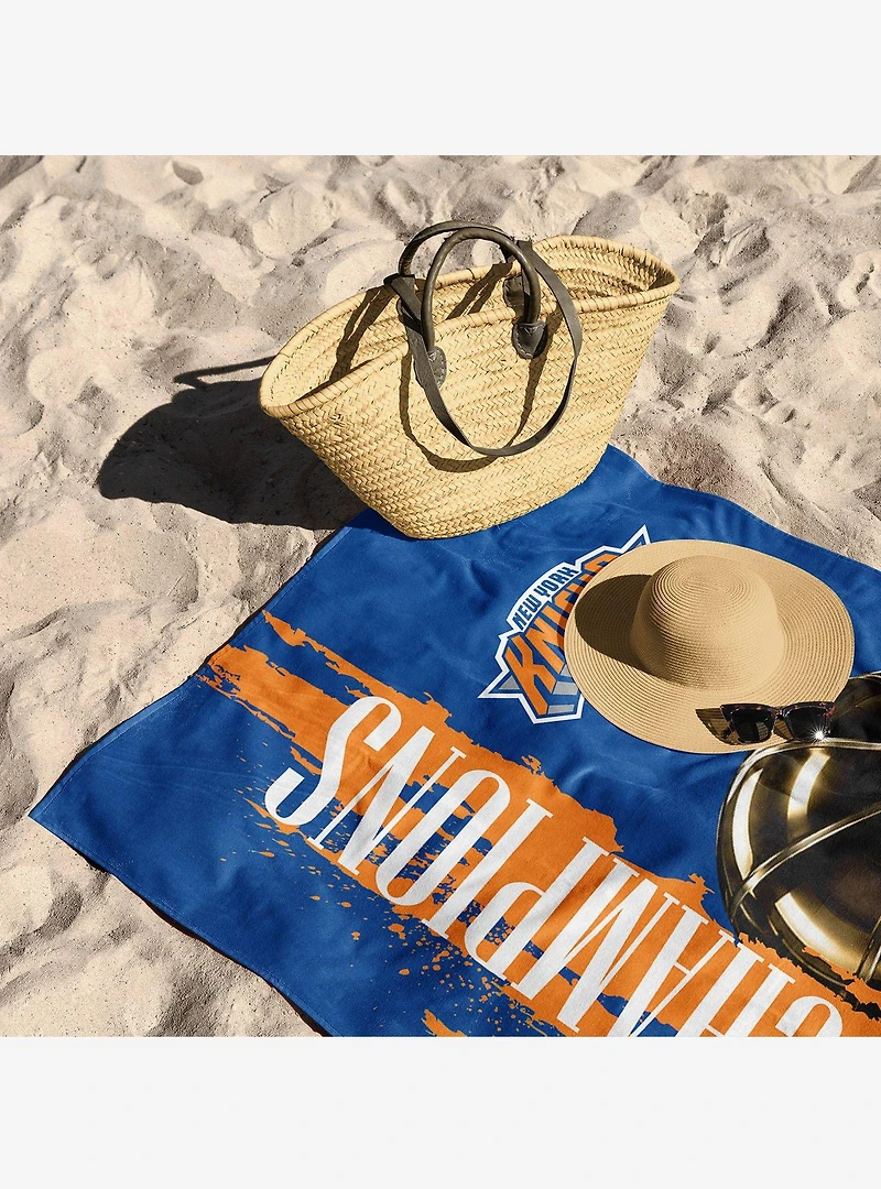 New York Knicks 2026 NBA Champions Exalted Beach Towel