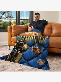 New York Knicks 2026 NBA Champions Noble Silk Touch Throw Blanket
