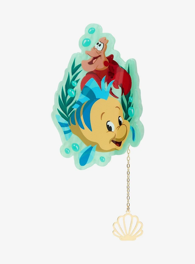 Disney Princess The Little Mermaid Flounder & Sebastian Claw Clip with Charm - BoxLunch Exclusive