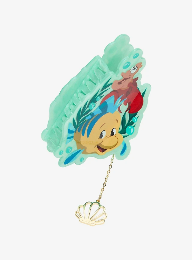 Disney Princess The Little Mermaid Flounder & Sebastian Claw Clip with Charm - BoxLunch Exclusive