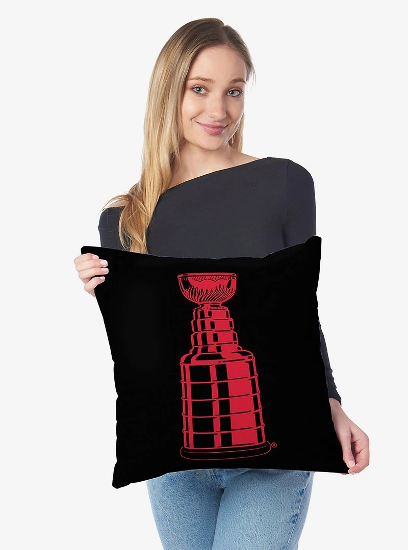 Carolina Hurricanes 2026 Stanley Cup Champions Hardline Throw Pillow