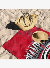 Carolina Hurricanes 2026 Stanley Cup Champions Marbleize Beach Towel