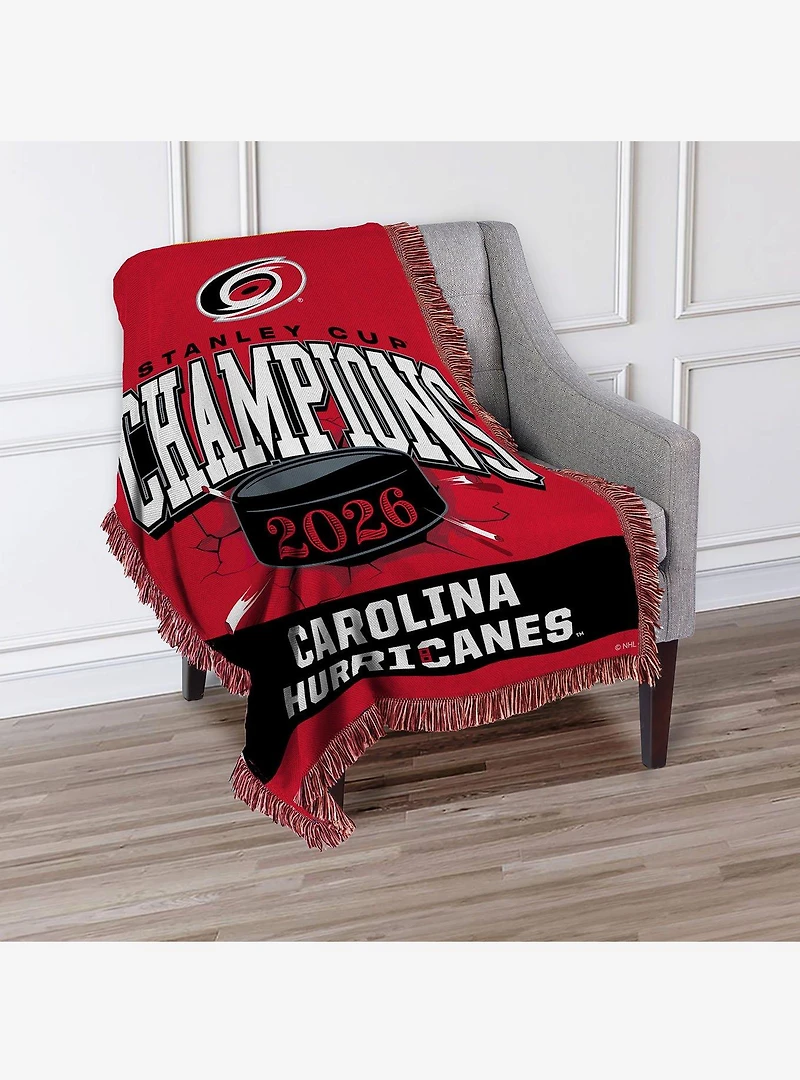 Carolina Hurricanes 2026 Stanley Cup Champions Rectify Woven Tapestry