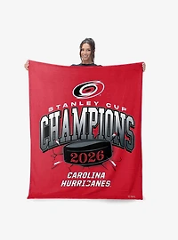 Carolina Hurricanes 2026 Stanley Cup Champions Ripper Silk Touch Throw Blanket