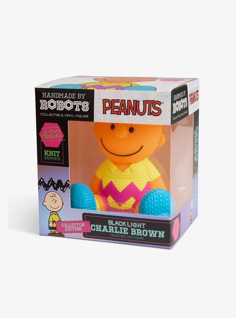 Handmade by Robots Peanuts Charlie Brown #422 (Blacklight) Vinyl Figure