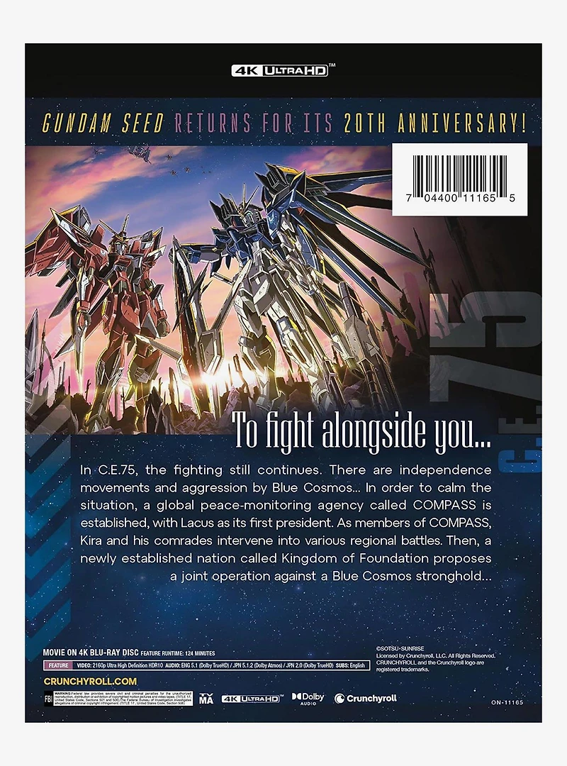 Mobile Suit Gundam SEED Freedom (Steelbook) Ultra HD