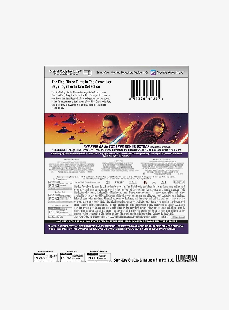 Star Wars: Sequel Trilogy Blu-Ray