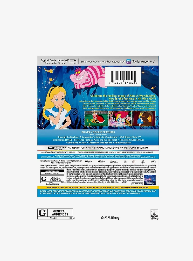 Disney Alice in Wonderland (1951) 4K Ultra HD