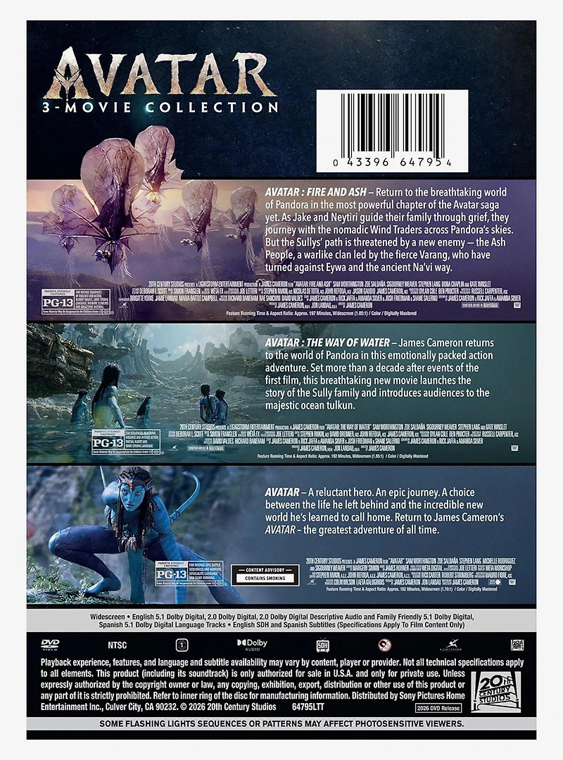 Avatar 3-Movie Collection DVD