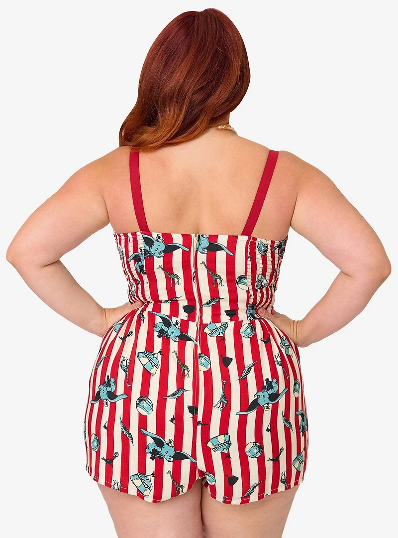 Disney Dumbo Collection by Unique Vintage Plus Red Stripe Romper