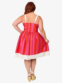 Disney Dumbo Collection by Unique Vintage Plus Red & Pink Stripe Swing Dress