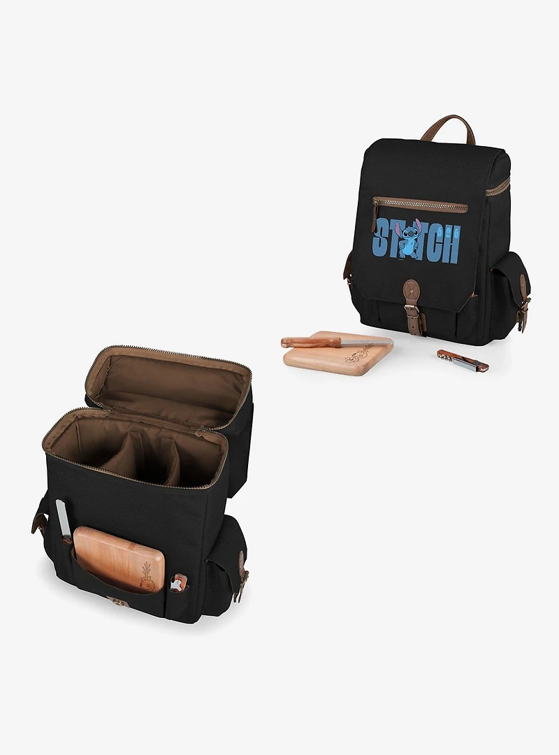 Disney Lilo & Stitch Black Moreno 3-Bottle Wine & Cheese Tote