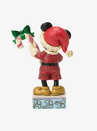 Jim Shore Disney Mickey With Candy Cane Figurine