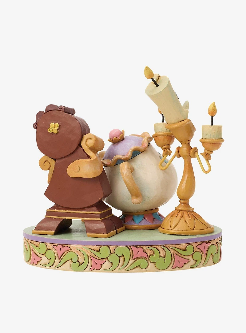 Jim Shore Disney Lumiere Mrs Potts Cogsworth Figurine