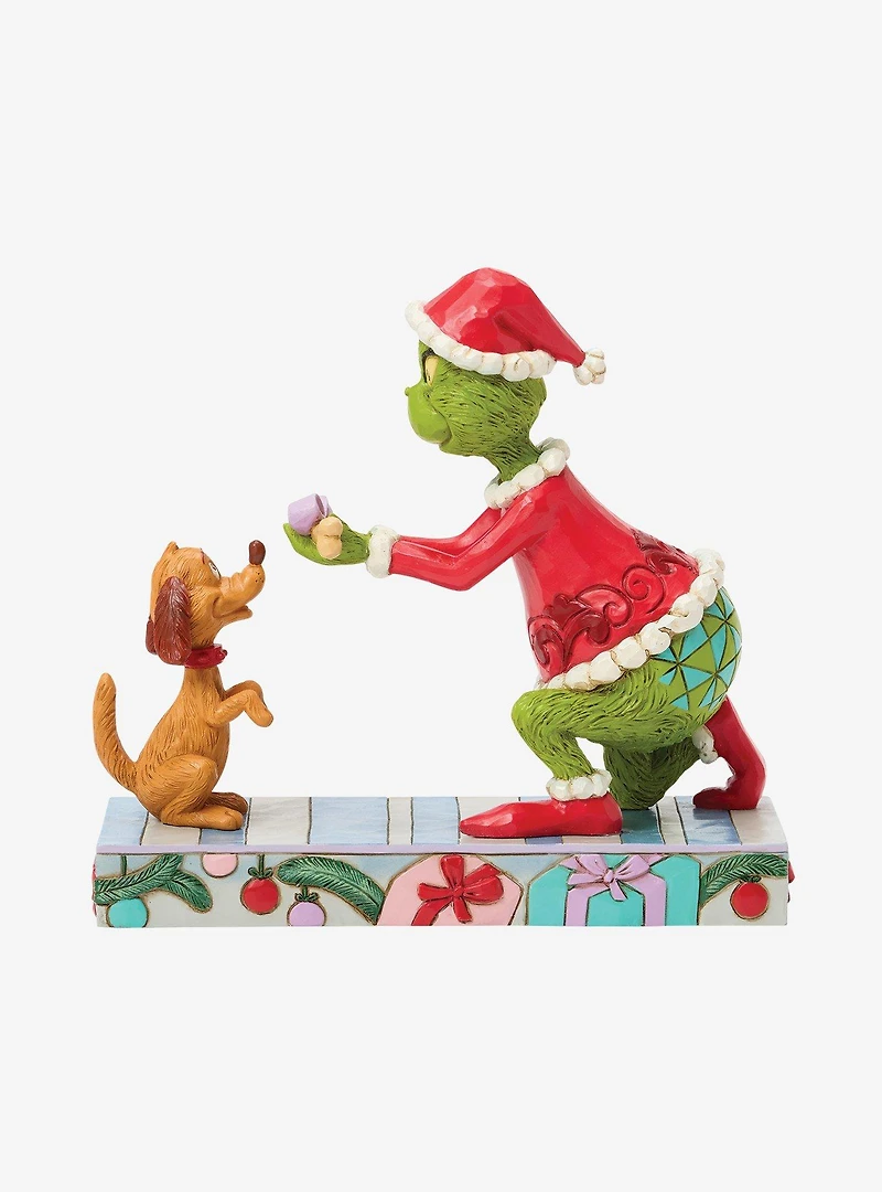 Jim Shore Grinch Giving Max A Bone Figurine