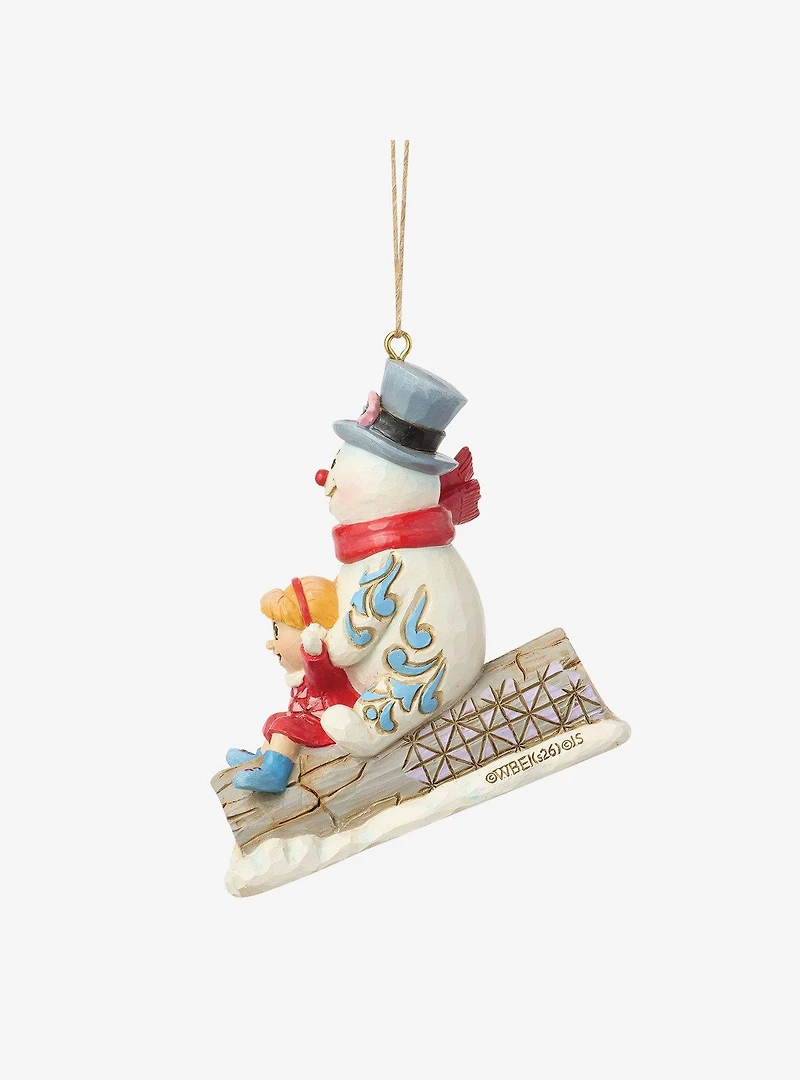 Jim Shore Frosty And Karen In Hanging Sled Ornament