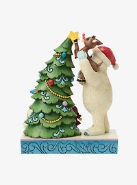 Jim Shore Rudolph Bumble Holding Rudolph Figurine