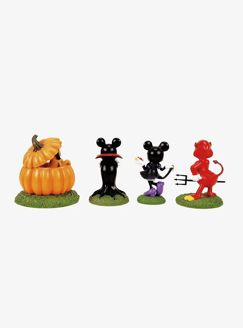 Department 56 Disney Village Ready Tricks Treats S/4 Figurine