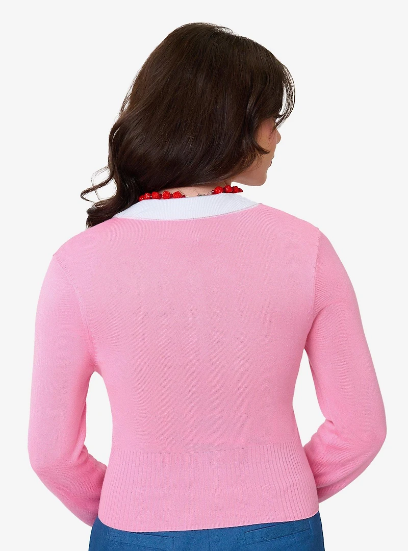 Disney Beauty and the Beast Collection by Unique Vintage Pink Rose Cardigan