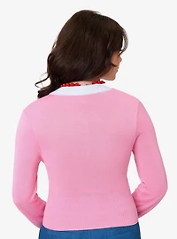 Disney Beauty and the Beast Collection by Unique Vintage Pink Rose Cardigan