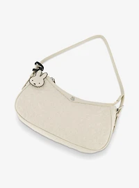 Danielle Nicole Miffy Quilted PU Shoulder Bag with Charm in White