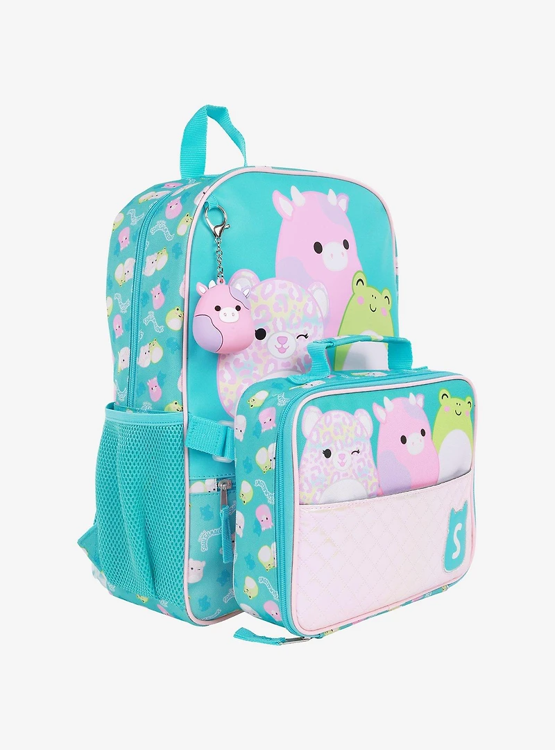 Squishmallows 3D Charm Backpack with Detachable Lunch Box