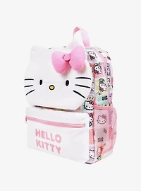Hello Kitty Plush Face Backpack with 3D Bow