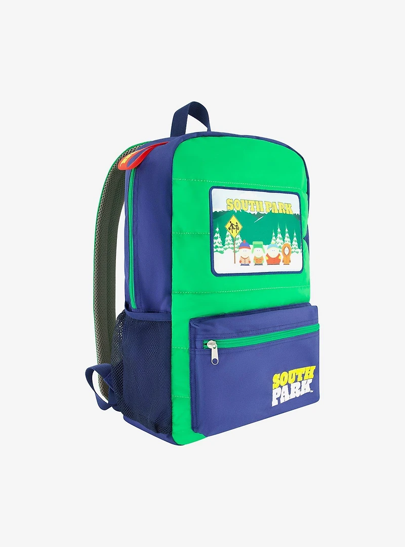 South Park Quilted Backpack with Patches