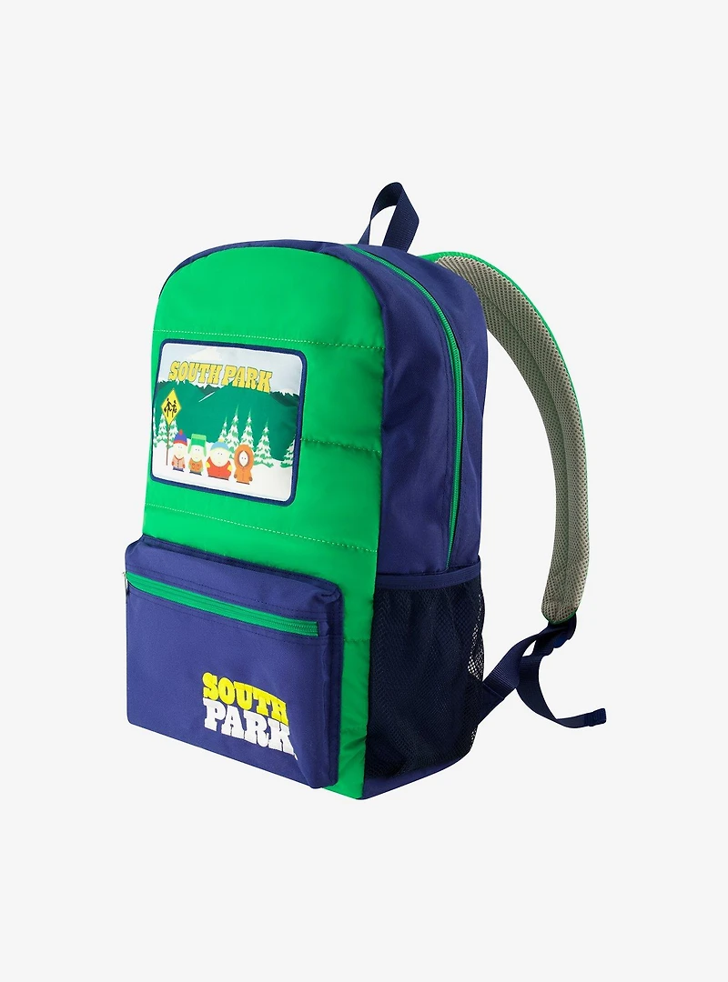 South Park Quilted Backpack with Patches
