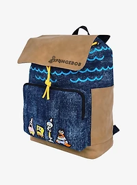 SpongeBob SquarePants Denim & Nubuck Backpack with Embroidered Patch