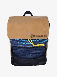 SpongeBob SquarePants Denim & Nubuck Backpack with Embroidered Patch