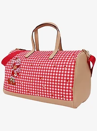 Strawberry Shortcake Gingham Weekender Duffle Bag