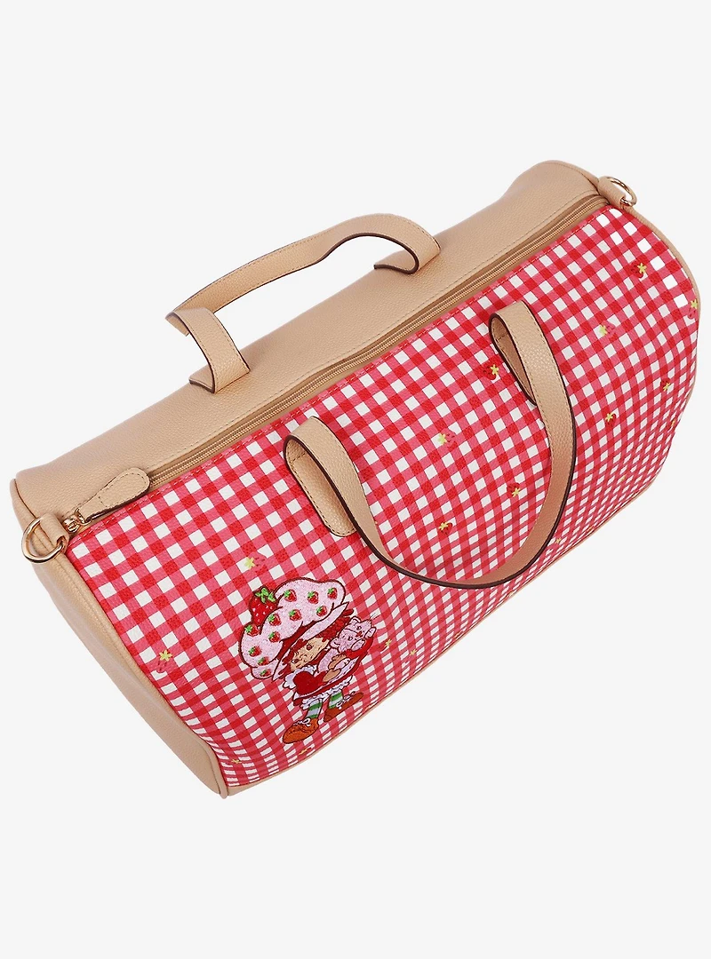 Strawberry Shortcake Gingham Weekender Duffle Bag