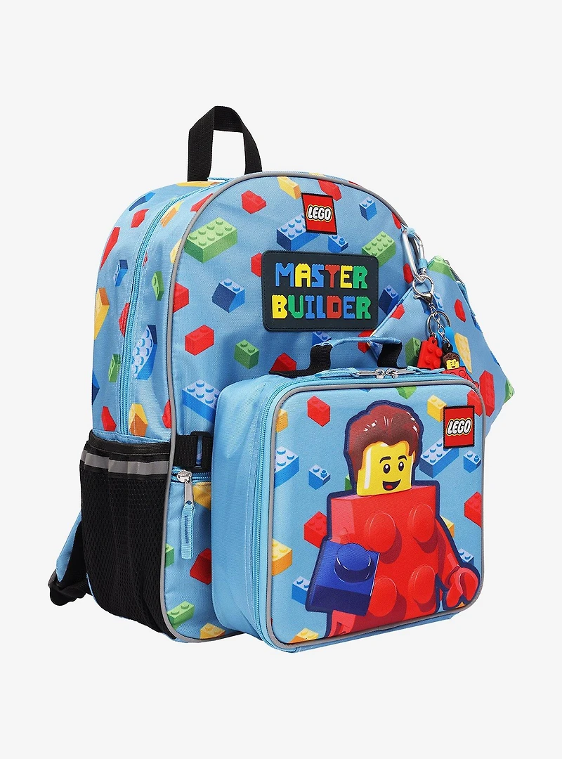 LEGO Master Builder Backpack Set with Detachable Lunch Box & Accessory Pouch