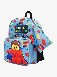 LEGO Master Builder Backpack Set with Detachable Lunch Box & Accessory Pouch