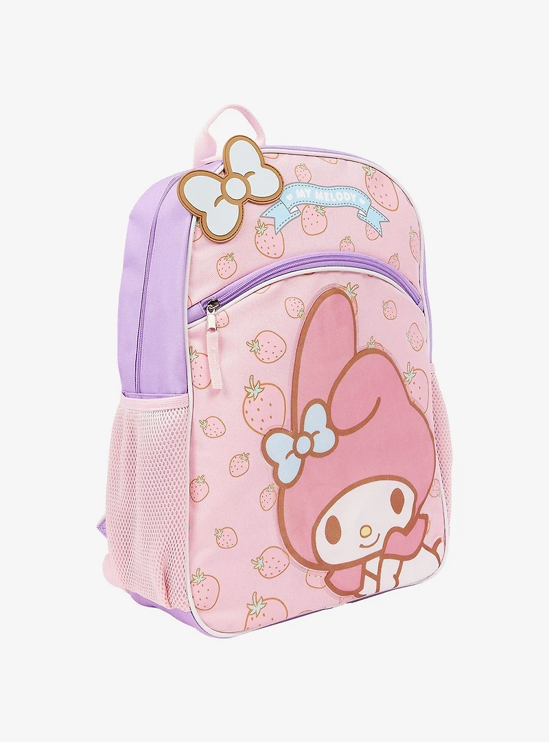 My Melody Berry Bow Full-Size Halfmoon Backpack