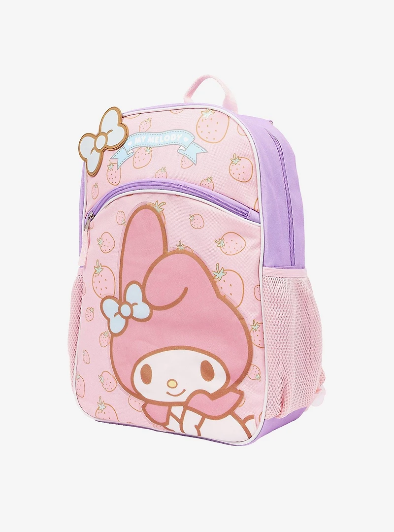 My Melody Berry Bow Full-Size Halfmoon Backpack