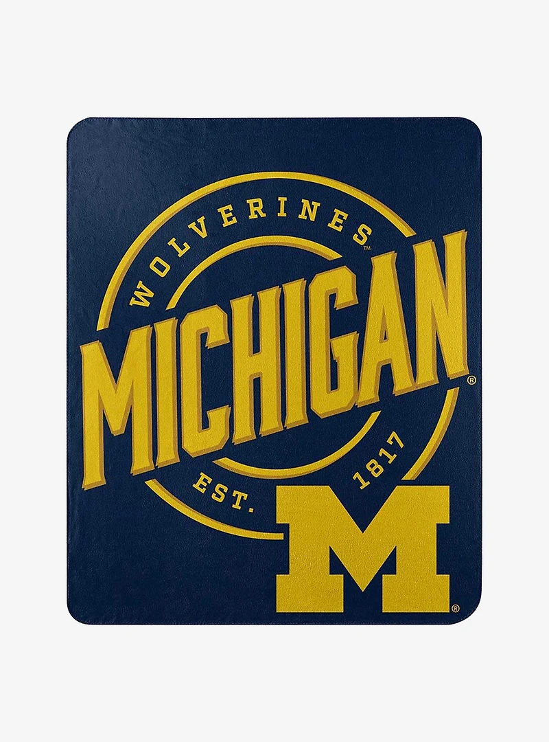 NCAA Michigan Campaign Fleece Throw Blanket