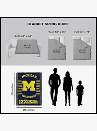 NCAA Michigan Commemorative Series Tapestry Throw