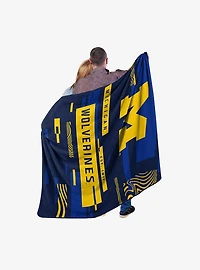 NCAA Digitize Michigan Raschel Throw Blanket