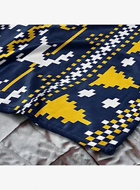 NCAA University of Michigan Wolverines Xmas Time Silk Touch Throw Blanket