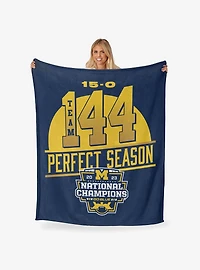 NCAA 2023 FBC Fissure Michigan Silk Touch Throw Blanket