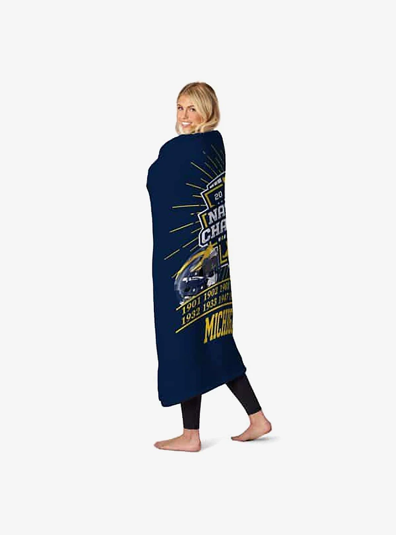 NCAA 2023 FBC Fissure Michigan Silk Touch Throw