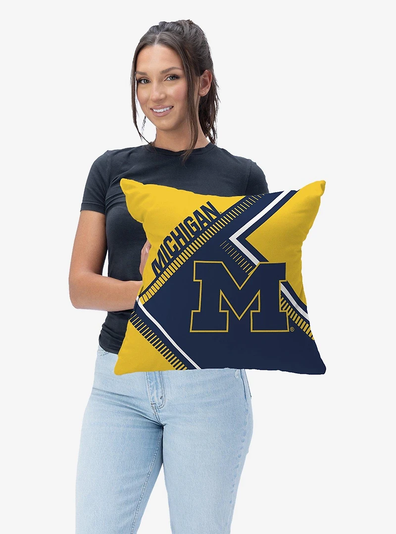 NCAA Michigan Wolverines Pulsewave Throw Pillow
