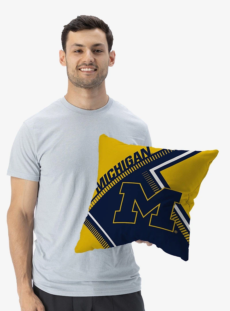 NCAA Michigan Wolverines Pulsewave Throw Pillow