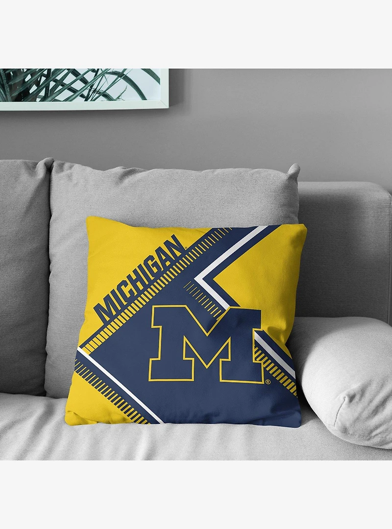 NCAA Michigan Wolverines Pulsewave Throw Pillow