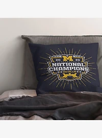 NCAA 2023 FBC Intimidate Michigan Throw Pillow