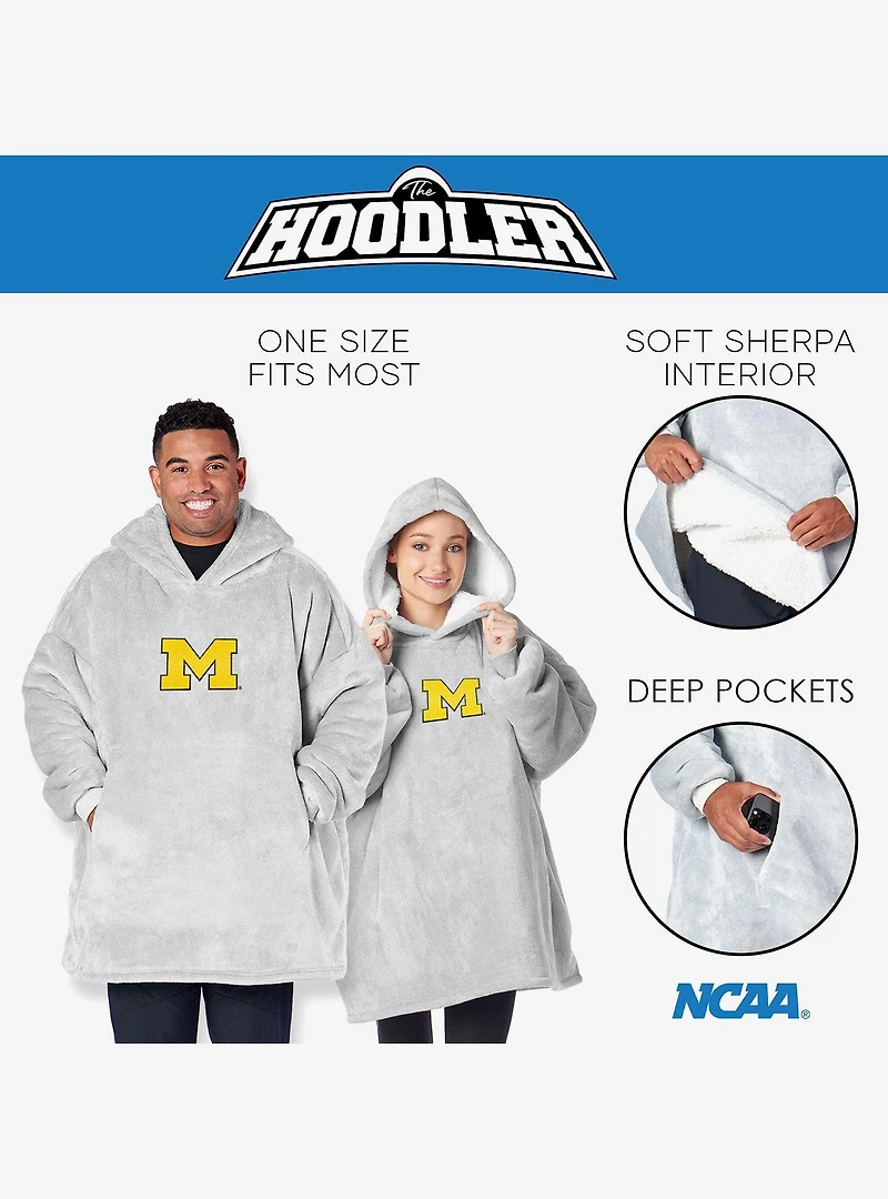 NCAA Michigan Wolverines Heather Grey Hoodler Pullover Hoodie