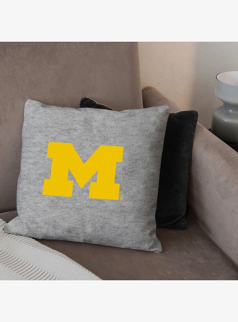 NCAA Michigan Wolverines Logo Sweatshirt Pillow